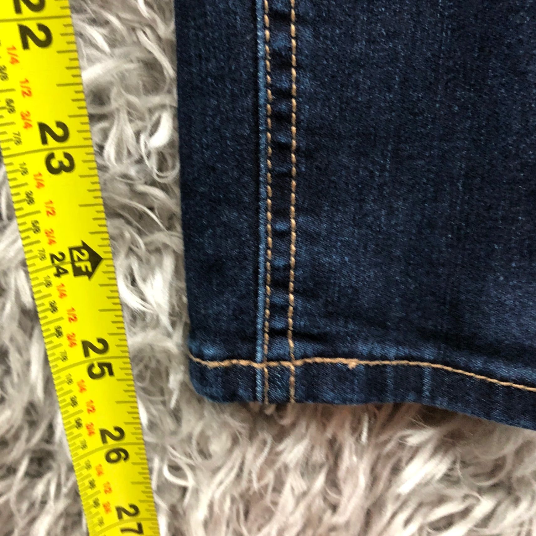 Vintage Time & TRU Skinny Jeans Womens Size 6 Mid Rise Dark Wash Blue Denim Size 28" / US 6 / IT 42 - 3 Thumbnail