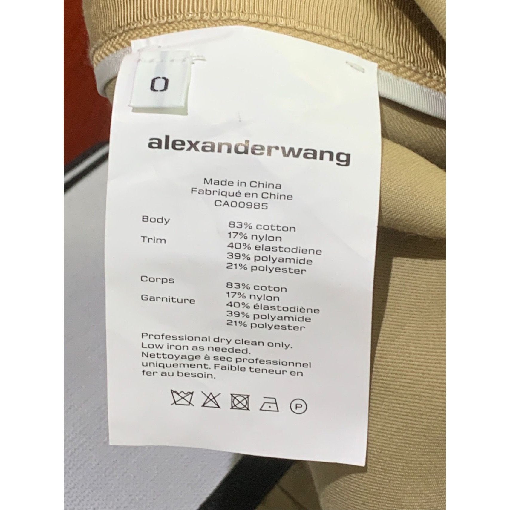 Alexander Wang Alexander Wang Womens Beige High-Waisted Straight-Leg Pants Size 25" / US 0 / IT 36 - 6 Thumbnail