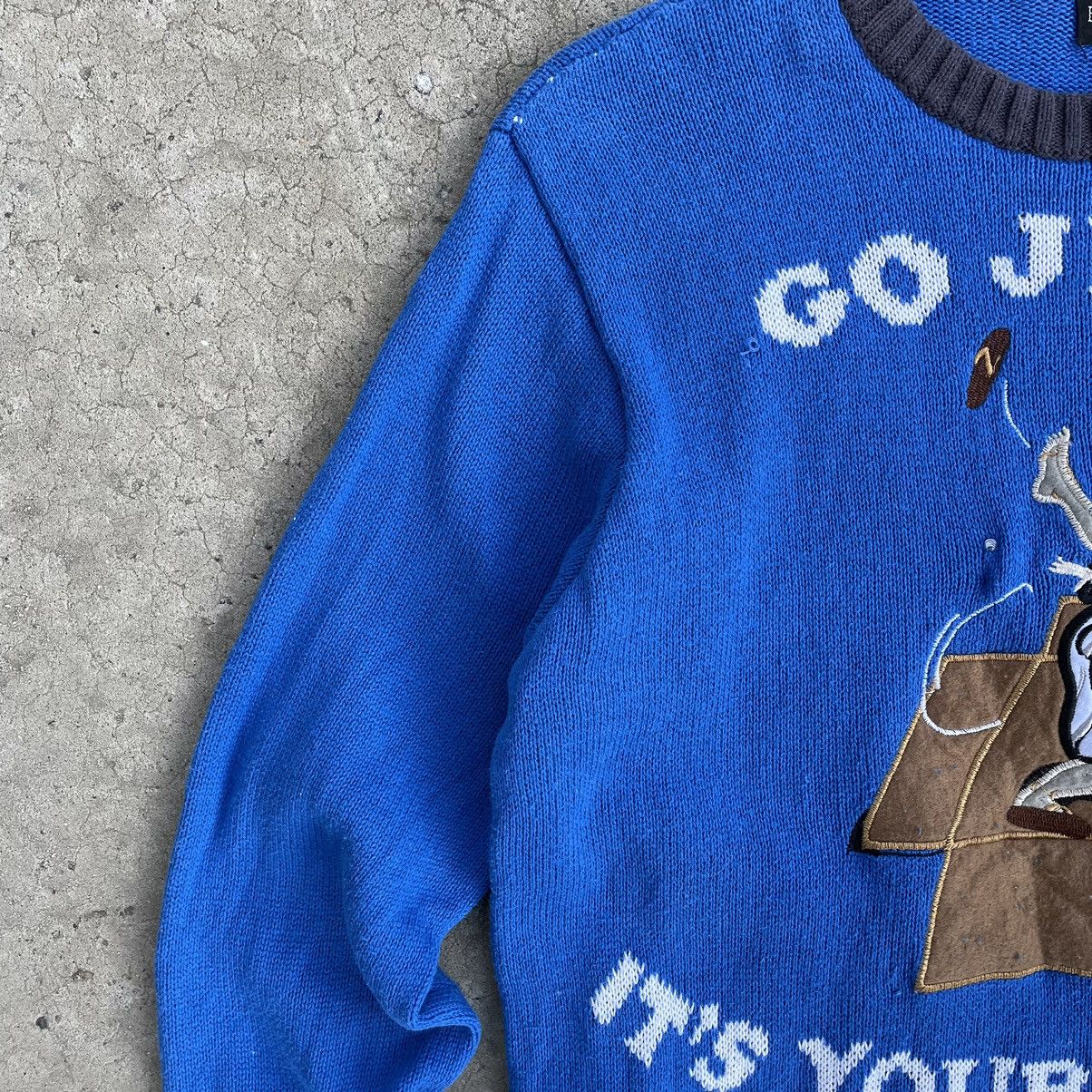 Japanese Brand × Vintage Vintage Knit Sweater Go Jesus It’s Your Birthday Logo Y2K Size US M / EU 48-50 / 2 - 5 Thumbnail