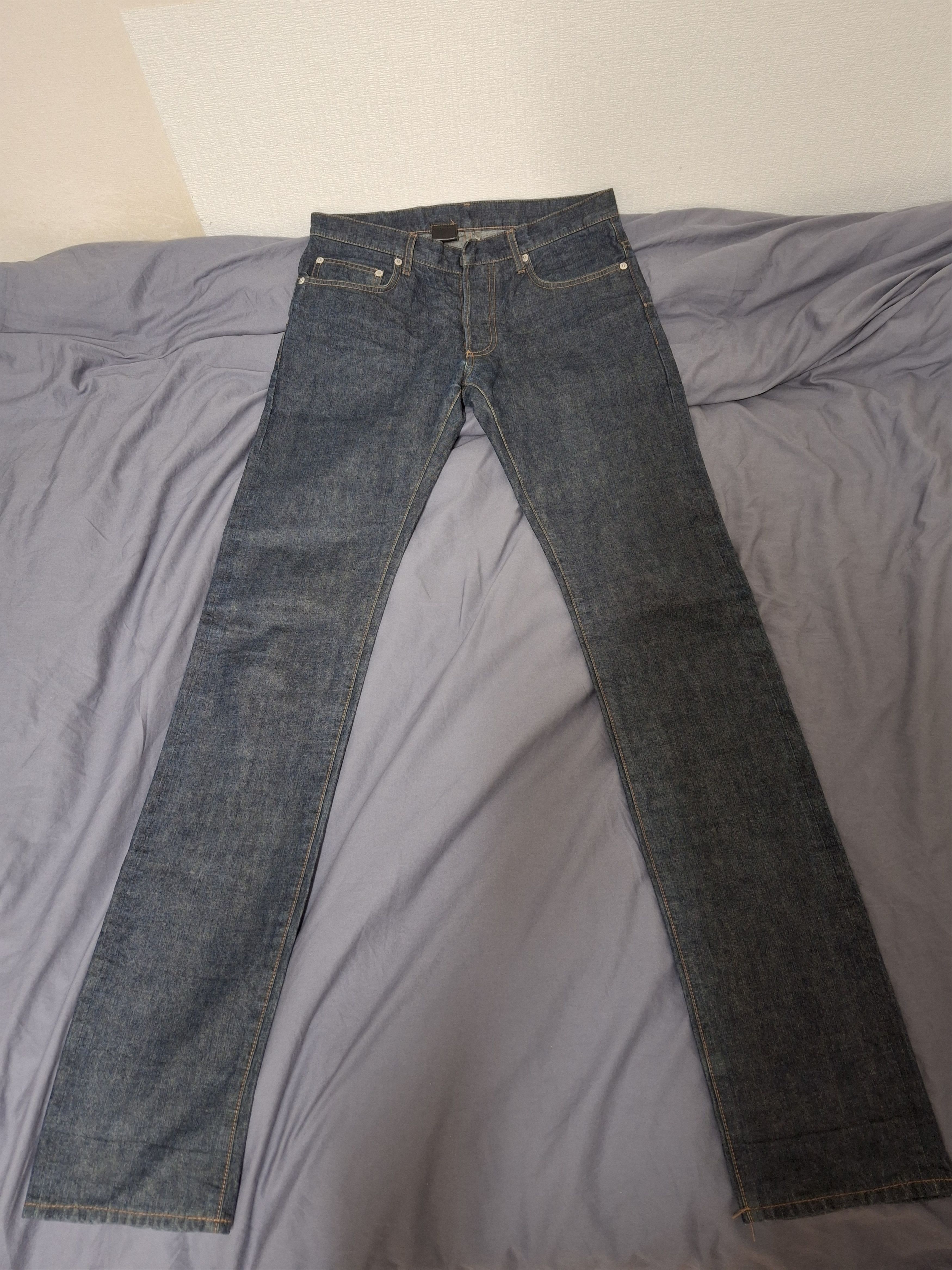 Dior [30] Dior Homme Raw Blue Denim Pants Size US 30 / EU 46 - 2 Thumbnail