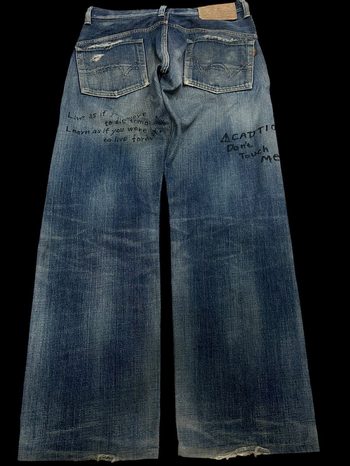 Edwin × If Six Was Nine 💥Baggy💥Vintage Edwin 505 Distressed Selvedge Jean Size US 32 / EU 48 - 2 Thumbnail