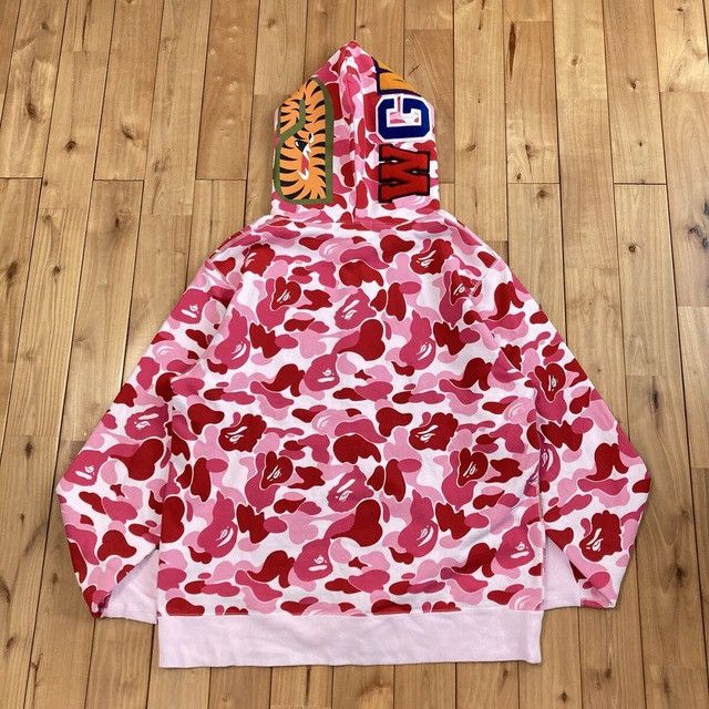 Bape BAPE ABC Camo Pink Crystal Stone Shark Full Zip Hoodie APE Size US XL / EU 56 / 4 - 6 Thumbnail