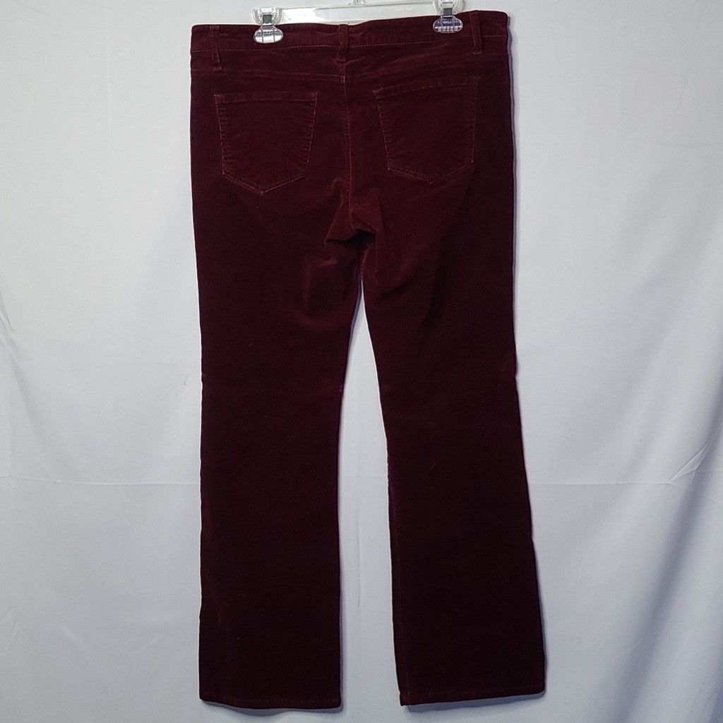 The Unbranded Brand Edyson Chelsea boot cut red purple corduroy pants sz 33S Size 33" - 5 Thumbnail