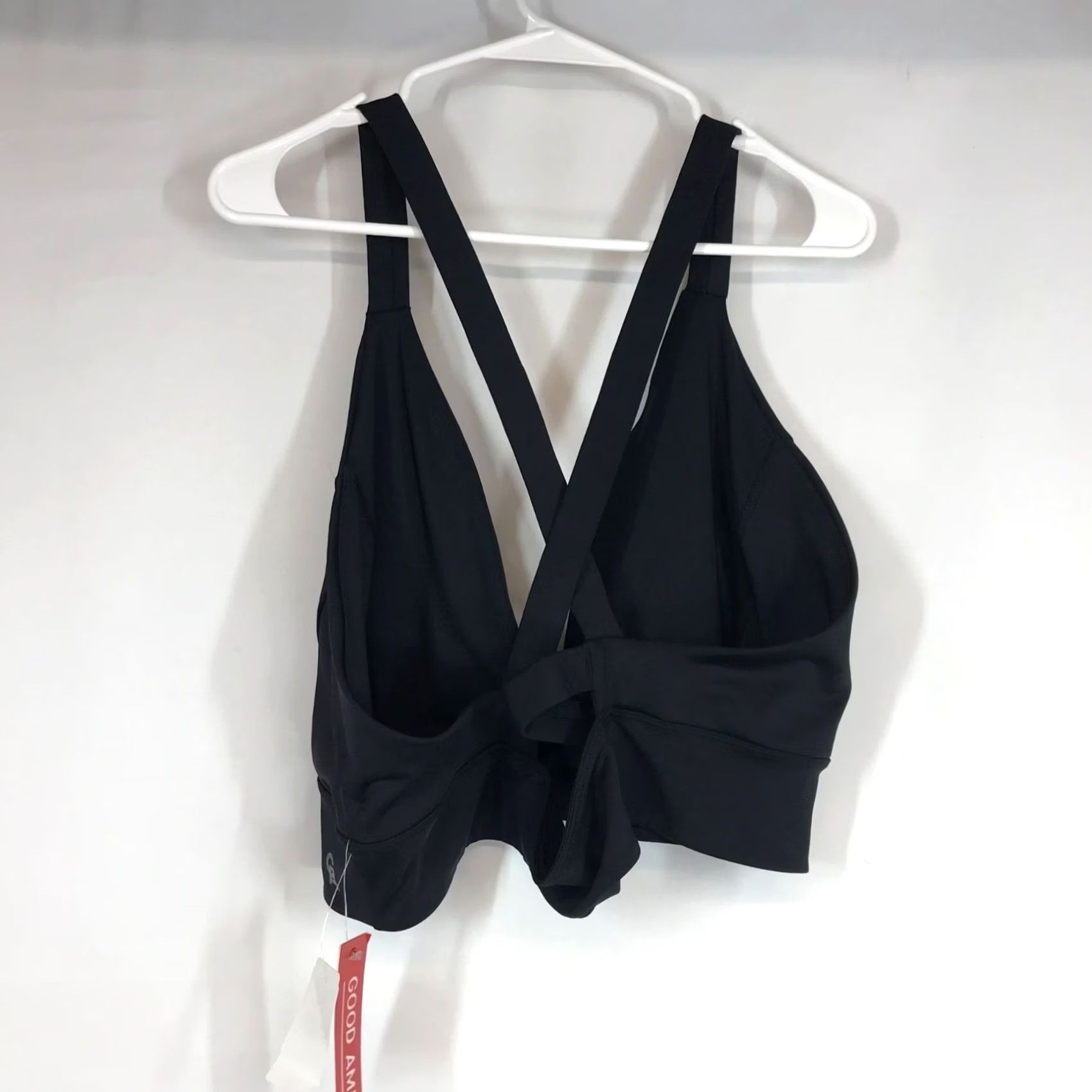 Good American GOOD AMERICAN Womens 5 Black KNIT DEEP V WIRELESS SWIM BIKINI TOP Size S / US 4 / IT 40 - 4 Thumbnail