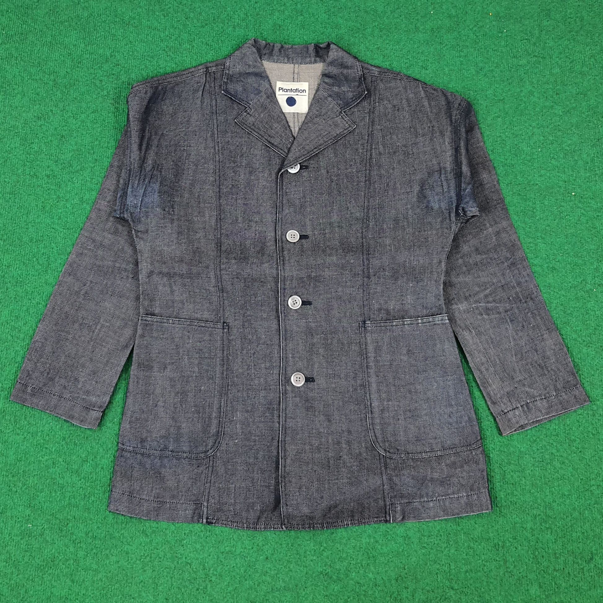 Issey Miyake × Japanese Brand × Vintage Vintage Plantation by Issey Miyake Japan Denim Blazers Size US S / EU 44-46 / 1 - 1 Thumbnail