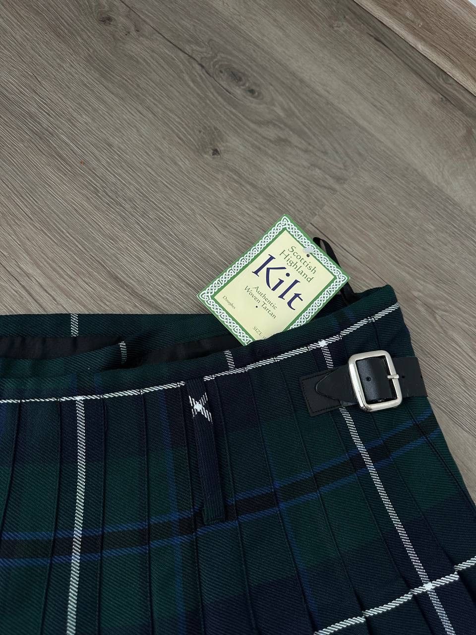 Vintage Vintage Scottish Highland Woven Green Cell Skirt Kilt Size 30" / US 8 / IT 44 - 13 Thumbnail