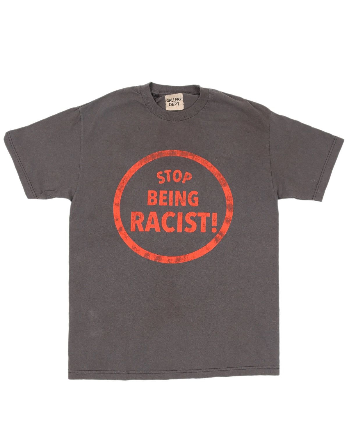 Image of Gallery Dept Stop Being Racist Tee in Black, Men's (Size XL)