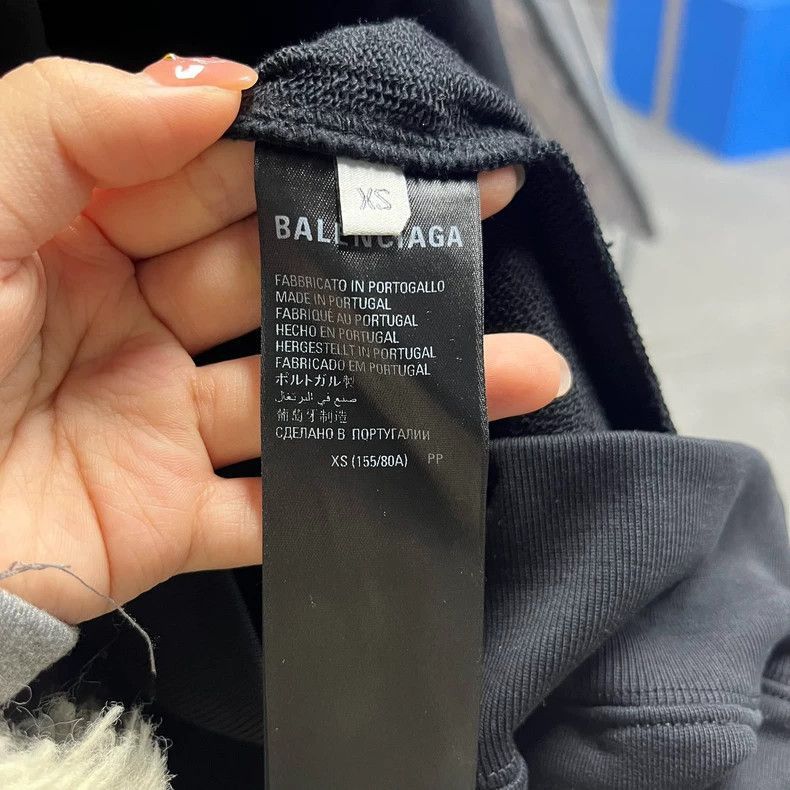 Balenciaga Balenciaga Black logo printed loose fit hooded long sleeved Size US XS / EU 42 / 0 - 3 Thumbnail