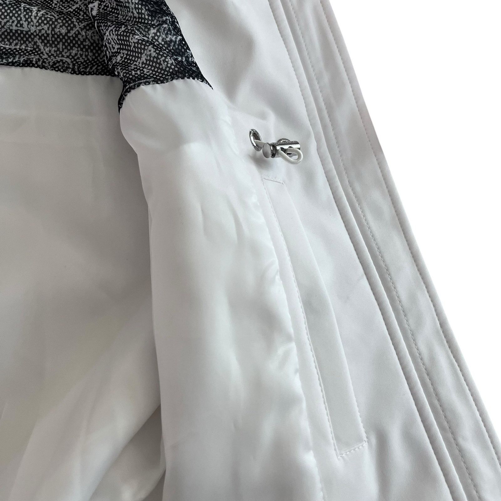 DKNY DKNY White Long Sleeve Zip Up Windbreaker Jacket Size L / US 10 / IT 46 - 10 Thumbnail