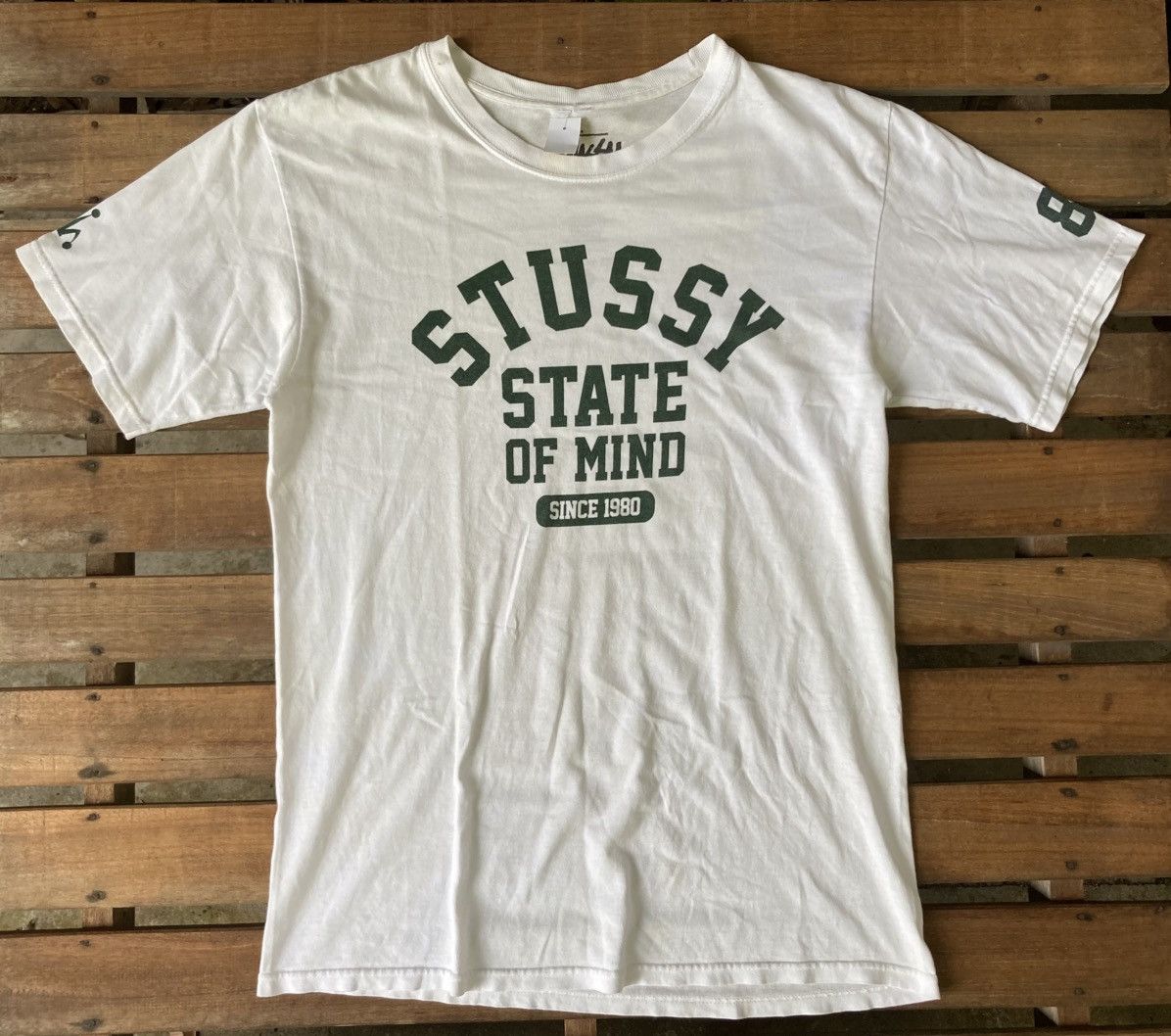 Stussy Vintage Stussy 1980 Crown King White T shirt Size US M / EU 48-50 / 2 - 2 Thumbnail