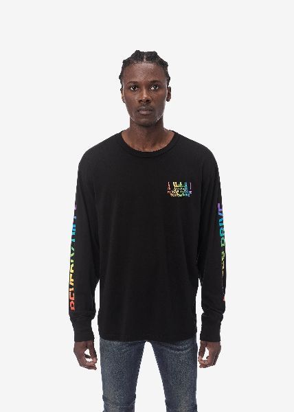 Amiri o1orln1025 Long Sleeve Beverly Hills T-Shirt in Black Size US S / EU 44-46 / 1 - 2 Thumbnail