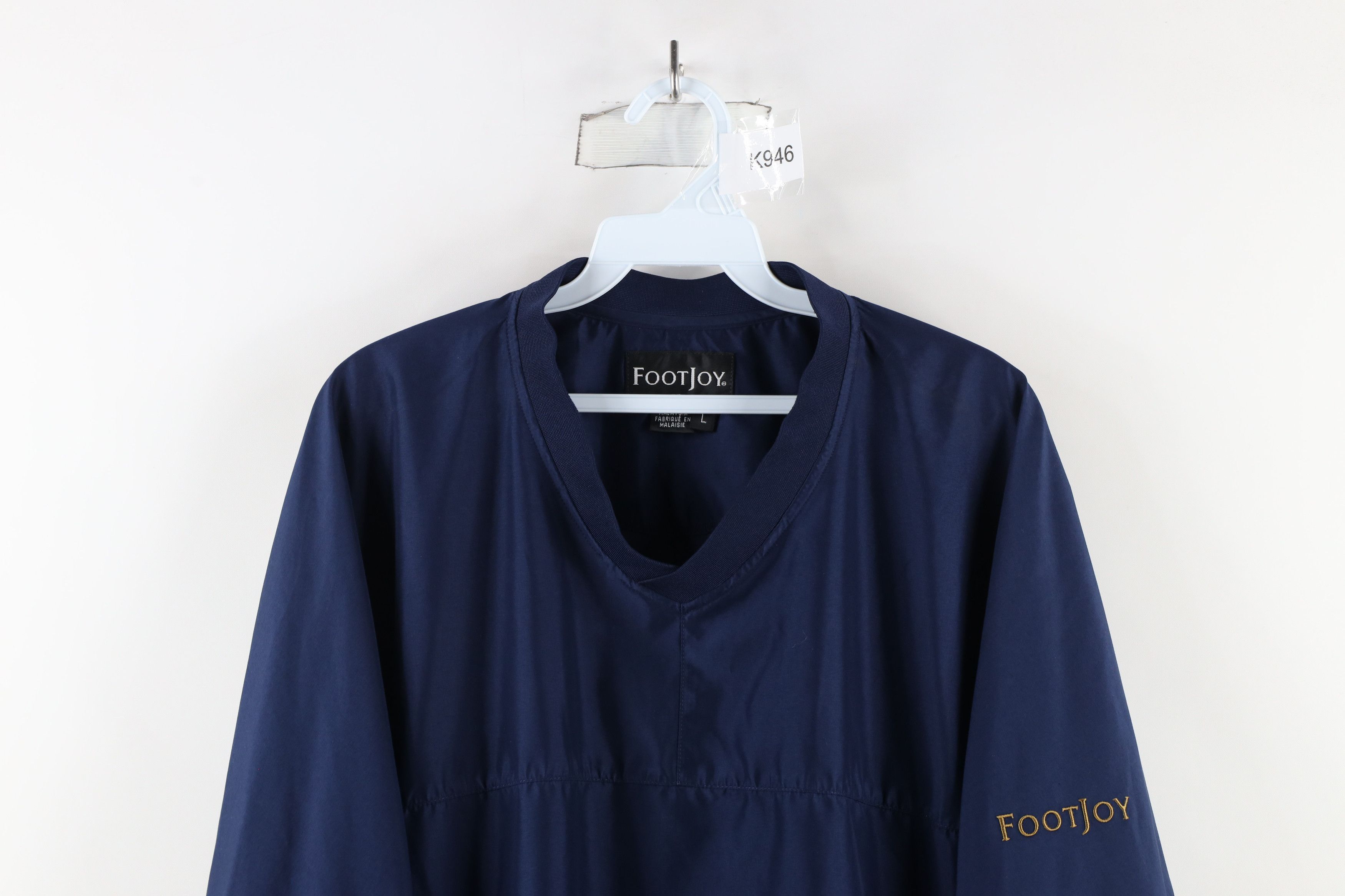 Footjoy × Vintage Vintage FootJoy Golf Pullover Windbreaker Jacket Navy Blue Size US L / EU 52-54 / 3 - 2 Thumbnail