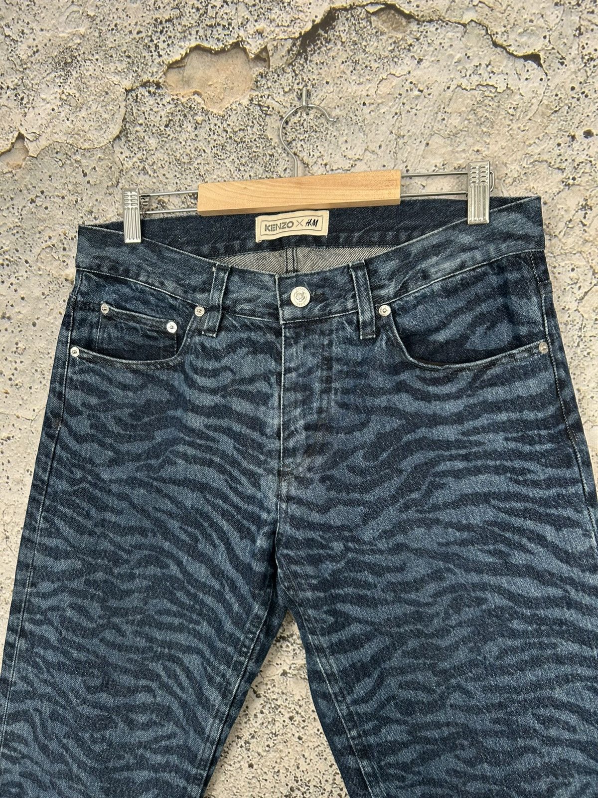 H&M × Kenzo H&M x Kenzo Zebra Denim Pants Jeans Designer Avant Garde Size US 31 - 3 Thumbnail