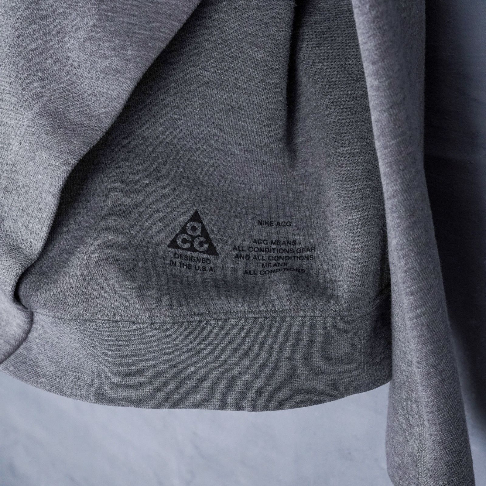 Nike ACG Nike acg lab ss18 gray crewneck relaxed fit logo sweatshirt Size US M / EU 48-50 / 2 - 6 Thumbnail