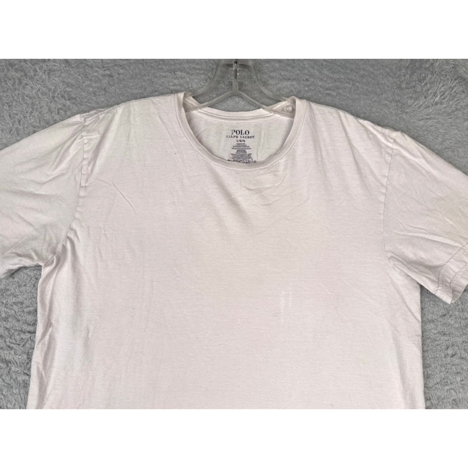 Ralph Lauren VINTAGE Ralph Lauren Shirt Mens Adult Large White 100% Cotton Short Sleeve Crew Neck Embroidered Logo Classic Polo 90s Sports Size US L / EU 52-54 / 3 - 4 Thumbnail