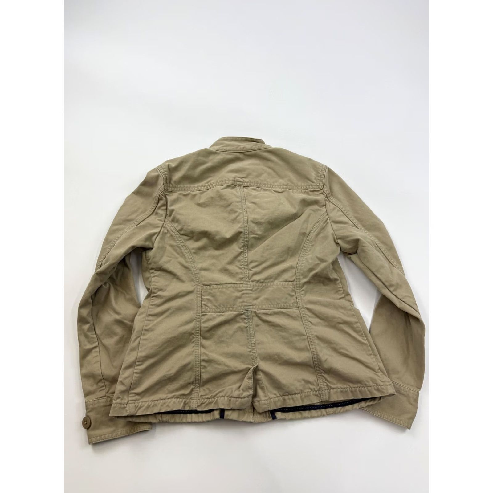 Vintage L.L. Bean Jacket XS Beige Cotton Twill Button Front Utility Pockets Short Womens Size 26" / US 2 / IT 38 - 6 Thumbnail