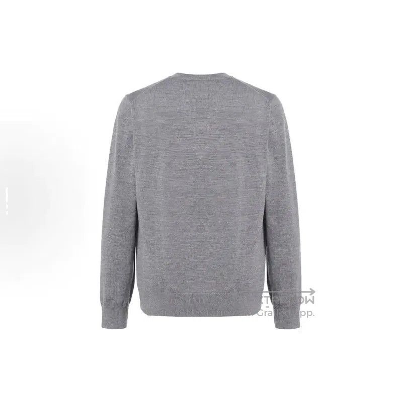 Burberry Burberry Gray Logo Knit Sweater for Men. Size US XL / EU 56 / 4 - 5 Thumbnail