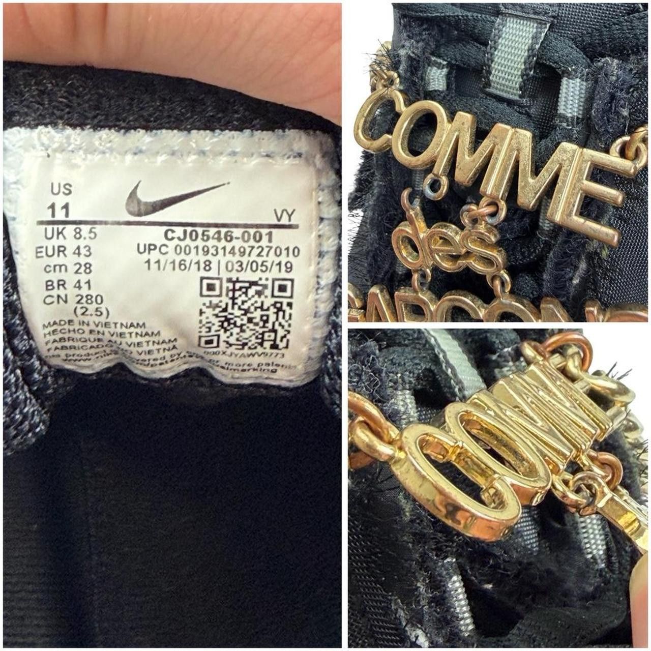 Comme des Garcons × Nike Nike x CDG TL Shox Black - Size UK 8.5 / US 11 / EU 43 Size US 11 / IT 41 - 8 Thumbnail