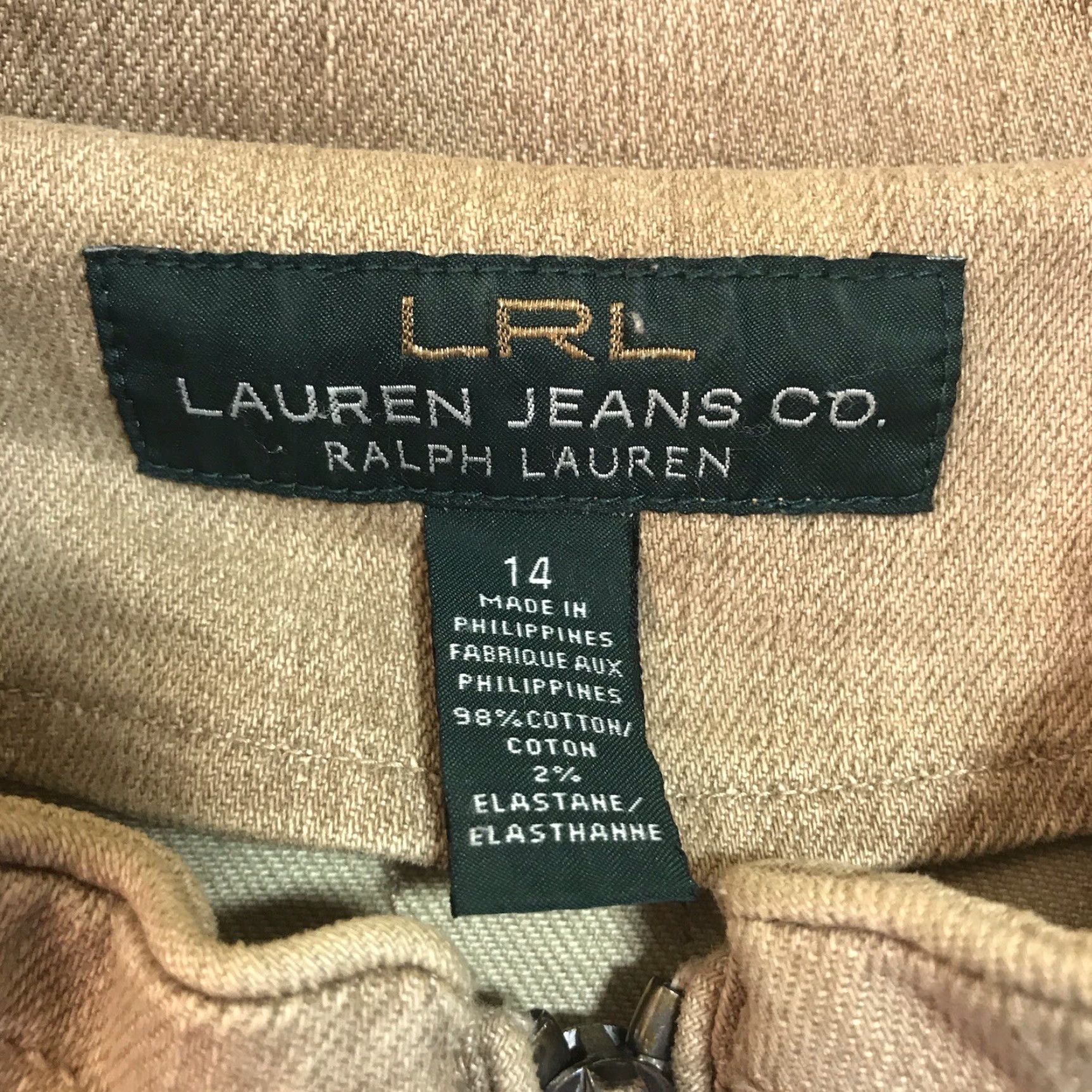 Ralph Lauren Ralph Lauren Women's Denim Jacket Size 14 Tan Stretch Button Up Coat Classic Size 36" / US 14 / IT 50 - 3 Thumbnail