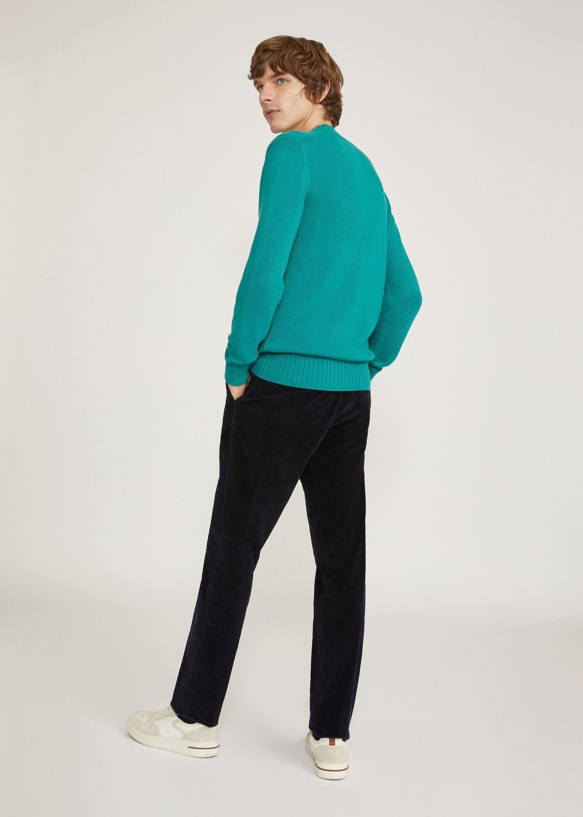 Loro Piana o1srvl11e1124 Girocollo Crew-Neck Sweater in Sea Green Size US M / EU 48-50 / 2 - 2 Thumbnail