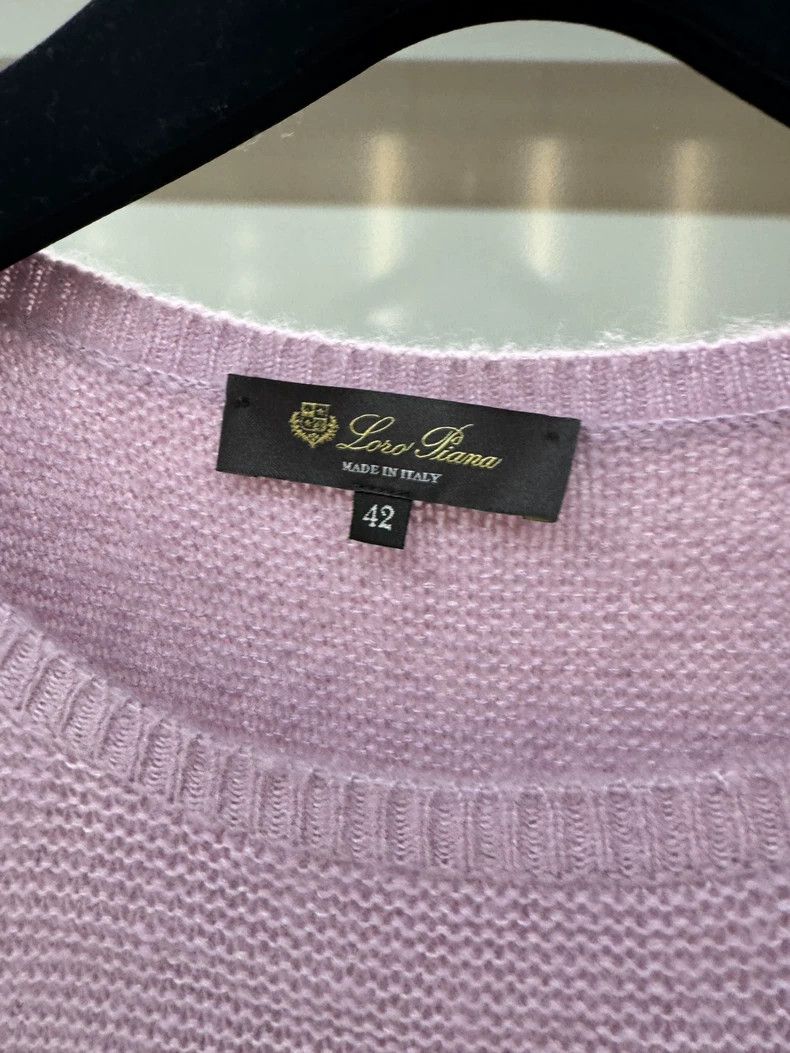 Loro Piana LORO PIANA Pink side buttoned cashmere sweater Size M / US 6-8 / IT 42-44 - 2 Thumbnail