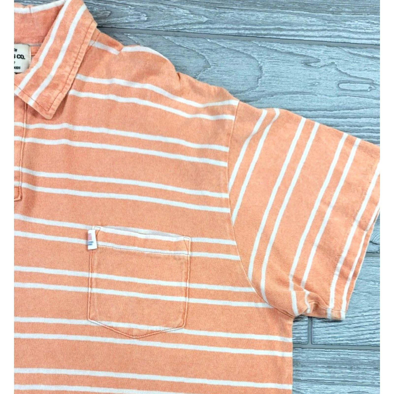 Polo Ralph Lauren Ralph Lauren Polo Jeans Co Polo Shirt Mens XL Short Sleeve Peach White Size US XL / EU 56 / 4 - 3 Thumbnail