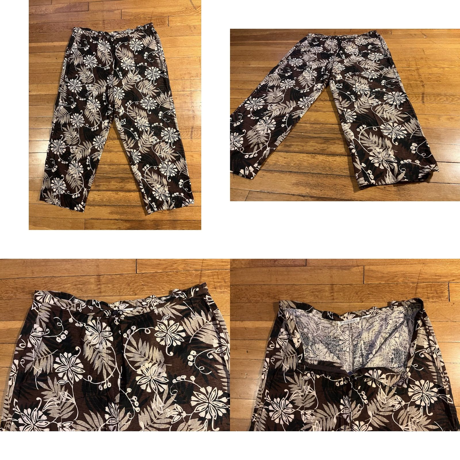 Vintage VINTAGE Dressbarn Silk Floral Shirt Pants Set Women’s L Brown 90s Floral Shirt Pants Set Mens Women’s Girl Boy? Size L / US 10 / IT 46 - 9 Thumbnail