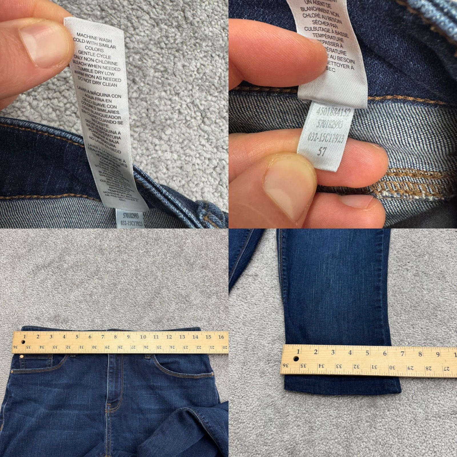 Vintage Chico's The Platinum Barely Boot Capri Crop Denim Jeans Womens 00S Blue Slim Modern Casual City Streetwear * Size 27" / US 4 / IT 40 - 8 Thumbnail