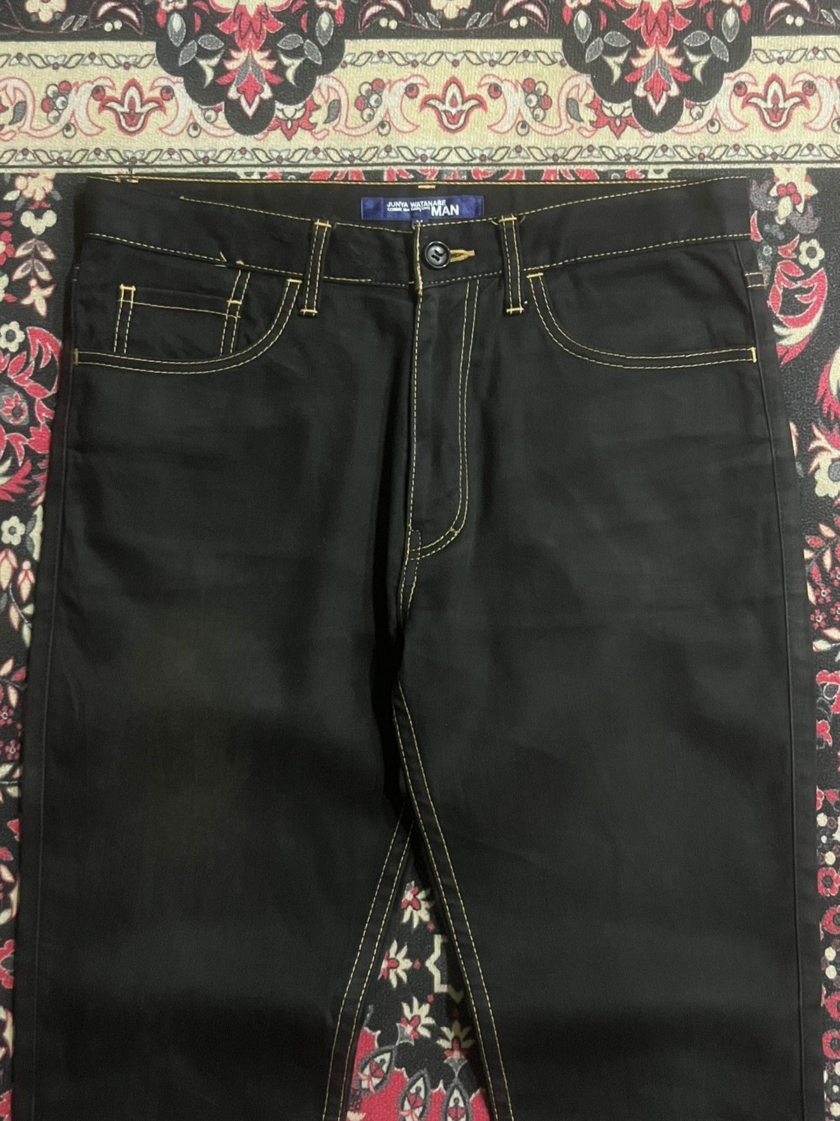 Junya Watanabe Junya Watanabe Comme des Garcons Black Slim Straight Jeans Size US 32 / EU 48 - 4 Thumbnail