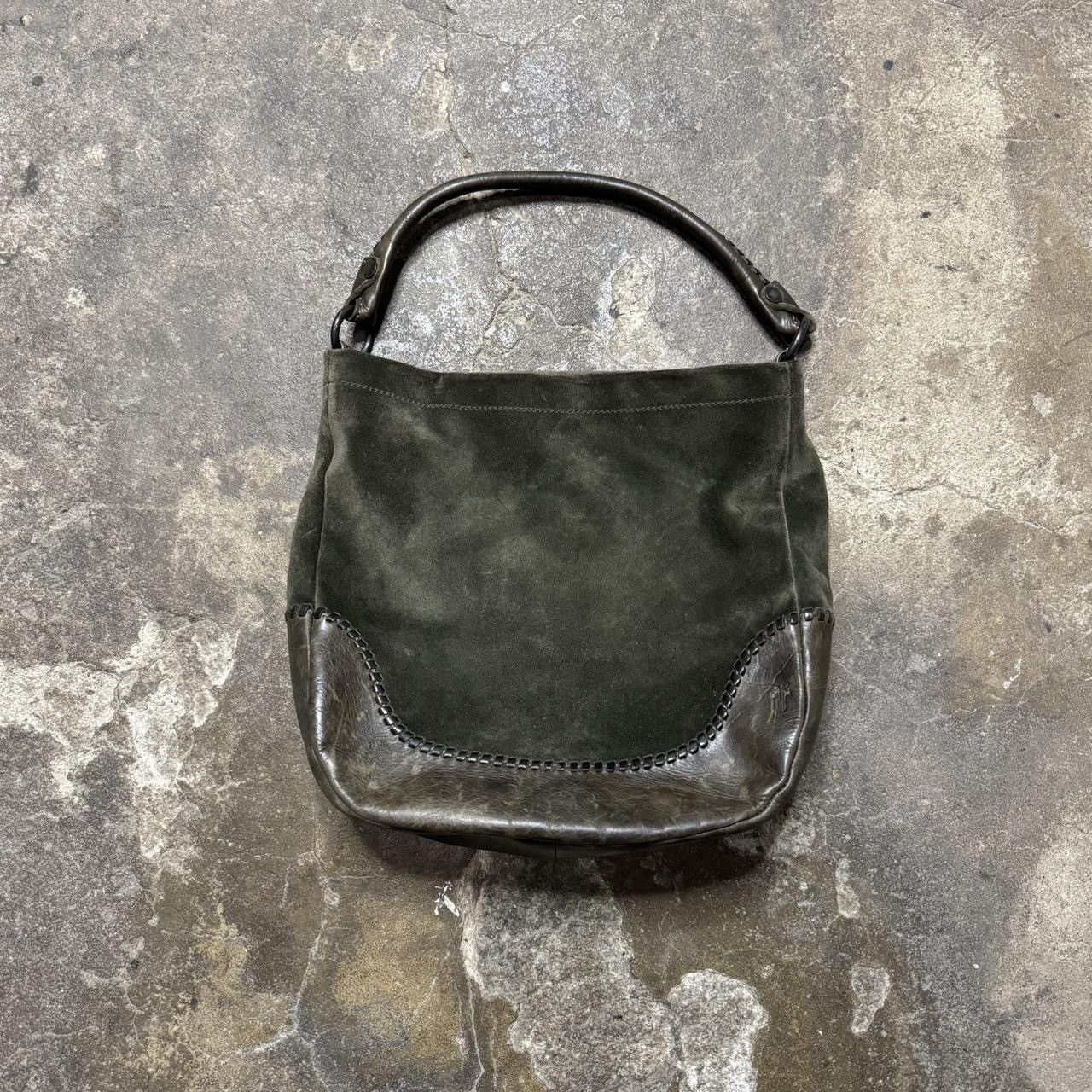 Frye Leather Suede Green Shoulder Bag