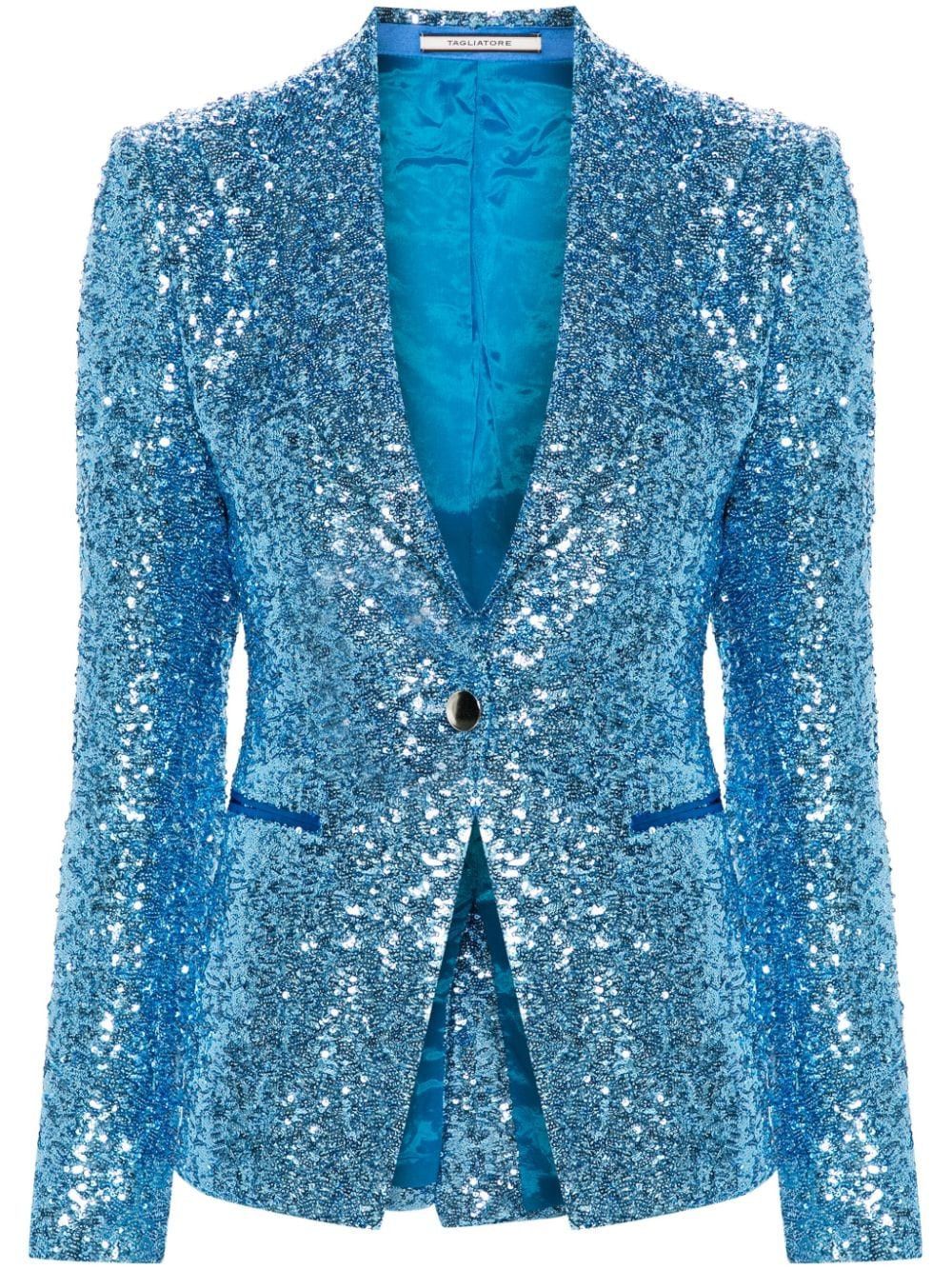 SEQUINED SINGLE-BREASTED JACKET
