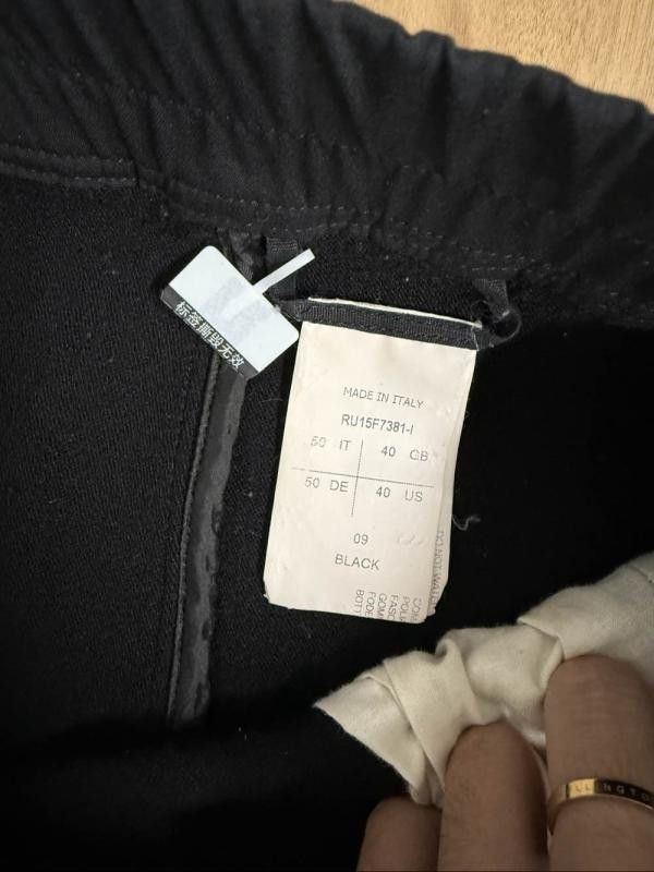 Rick Owens Rick Owens Black Wool Drawstring Pants Size US 34 / EU 50 - 5 Thumbnail