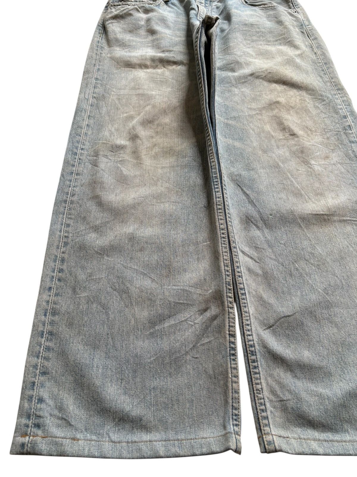 LVC × Levi's × Levi's Vintage Clothing Vintage 90s Levis 504 Mud Wash Distressed Ripped Baggy Jean Size US 34 / EU 50 - 6 Thumbnail