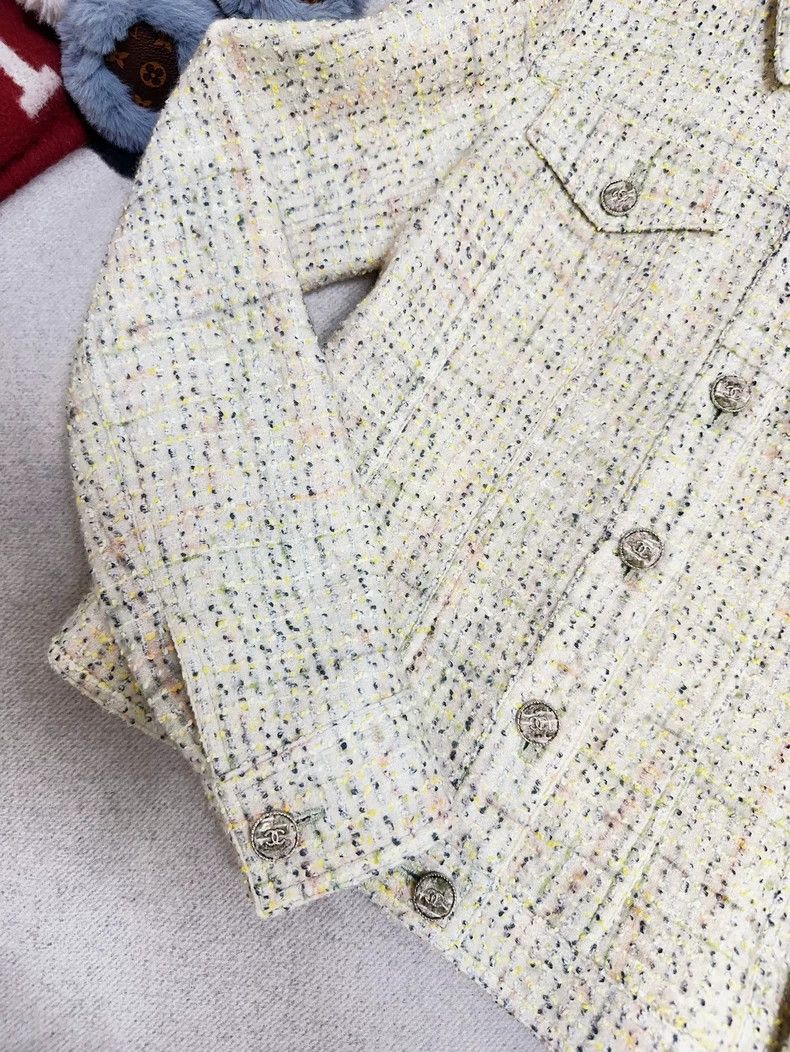 Chanel Chanel 24B green mixed color lapel long-sleeved jacket Size XS / US 0-2 / IT 36-38 - 5 Thumbnail
