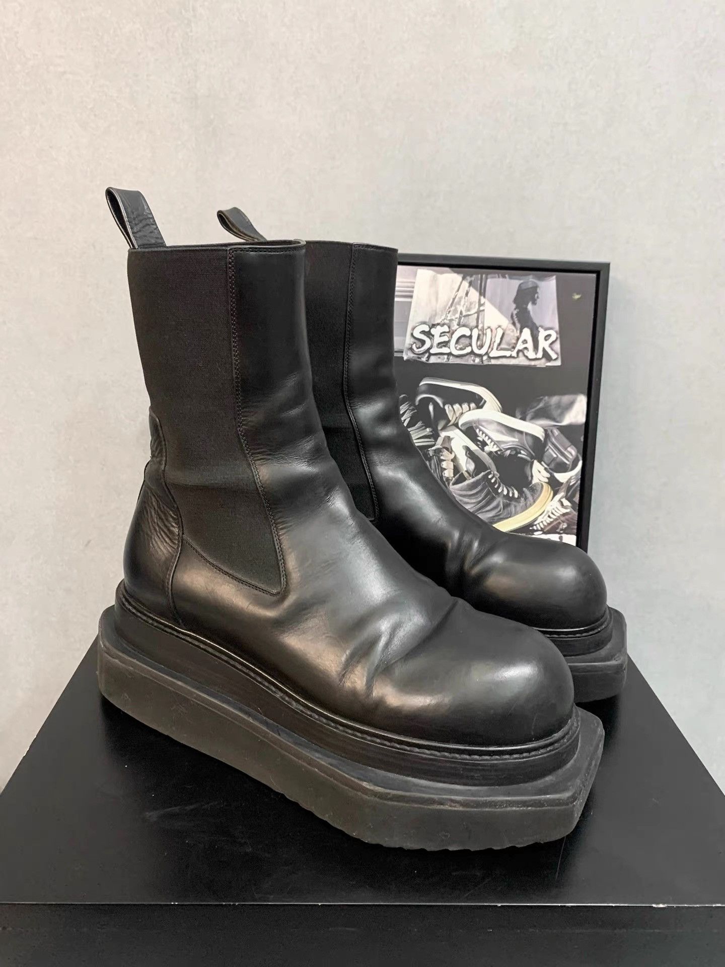 Rick Owens Rick Owens Runway Coffin Sole Chelsea Boots K34 Size US 9 / EU 42 - 3 Thumbnail