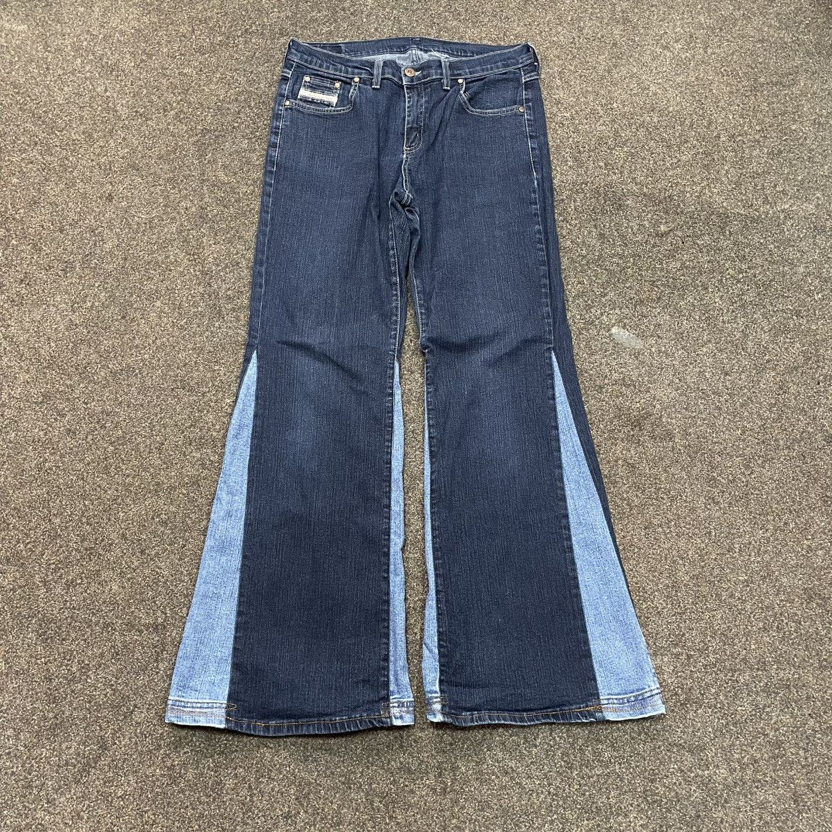 vintage pants bootcut jeans multi Y2K flared fade
