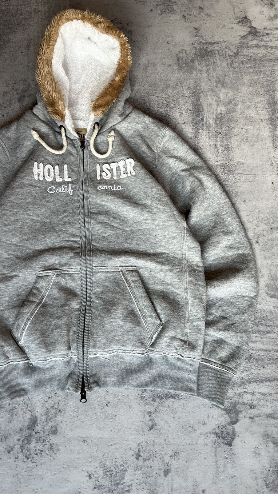 Hollister Hollister California VTG 2000s faux fur zip up hoodie jacket Size XL / US 12-14 / IT 48-50 - 3 Thumbnail