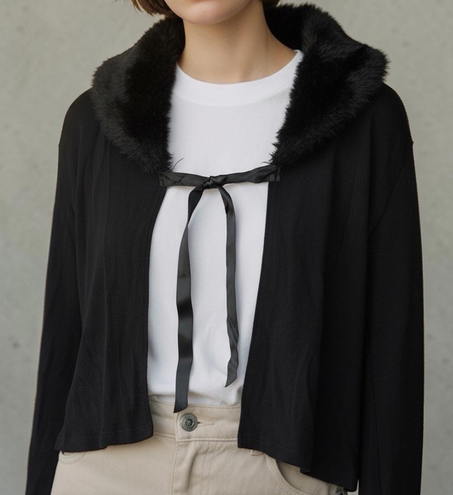 Other Y2K Celine by Champion Black Faux Fur Collar Large Size L / US 10 / IT 46 - 2 Thumbnail