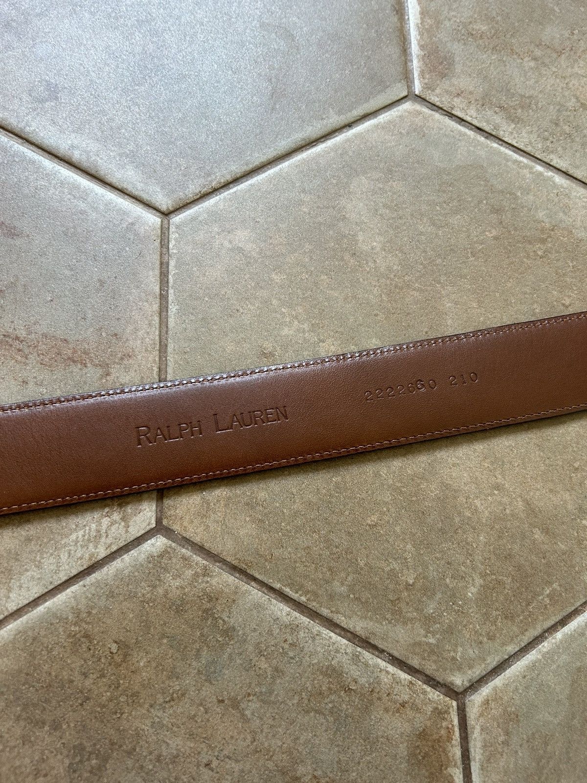 RALPH LAUREN ALLIGATOR BELT LEATHER SILVER BUCKLE