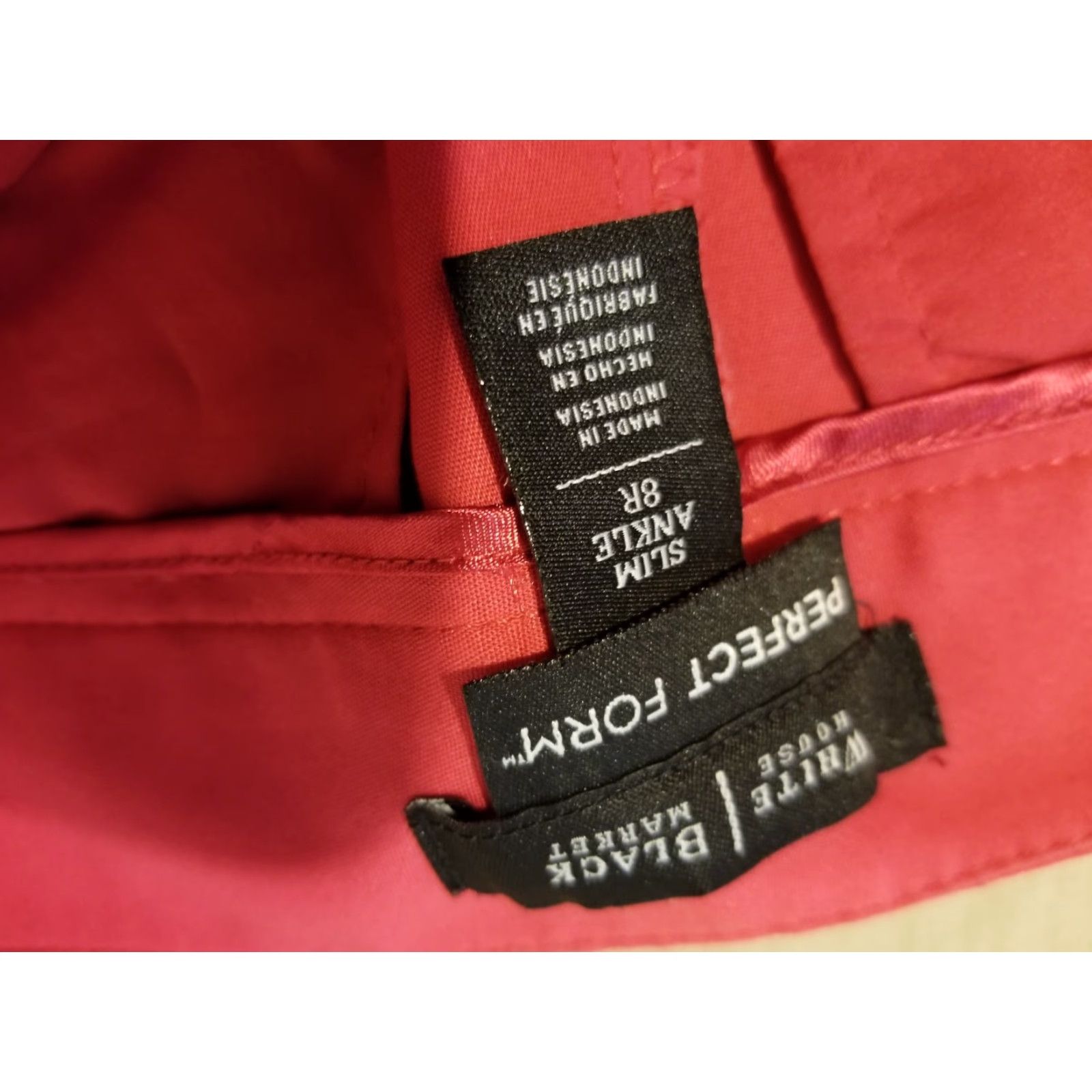 White House Black Market White House Black Market Dress Pants Womens 8 Red Khaki Slack Chino Trouser Size 30" / US 8 / IT 44 - 2 Thumbnail