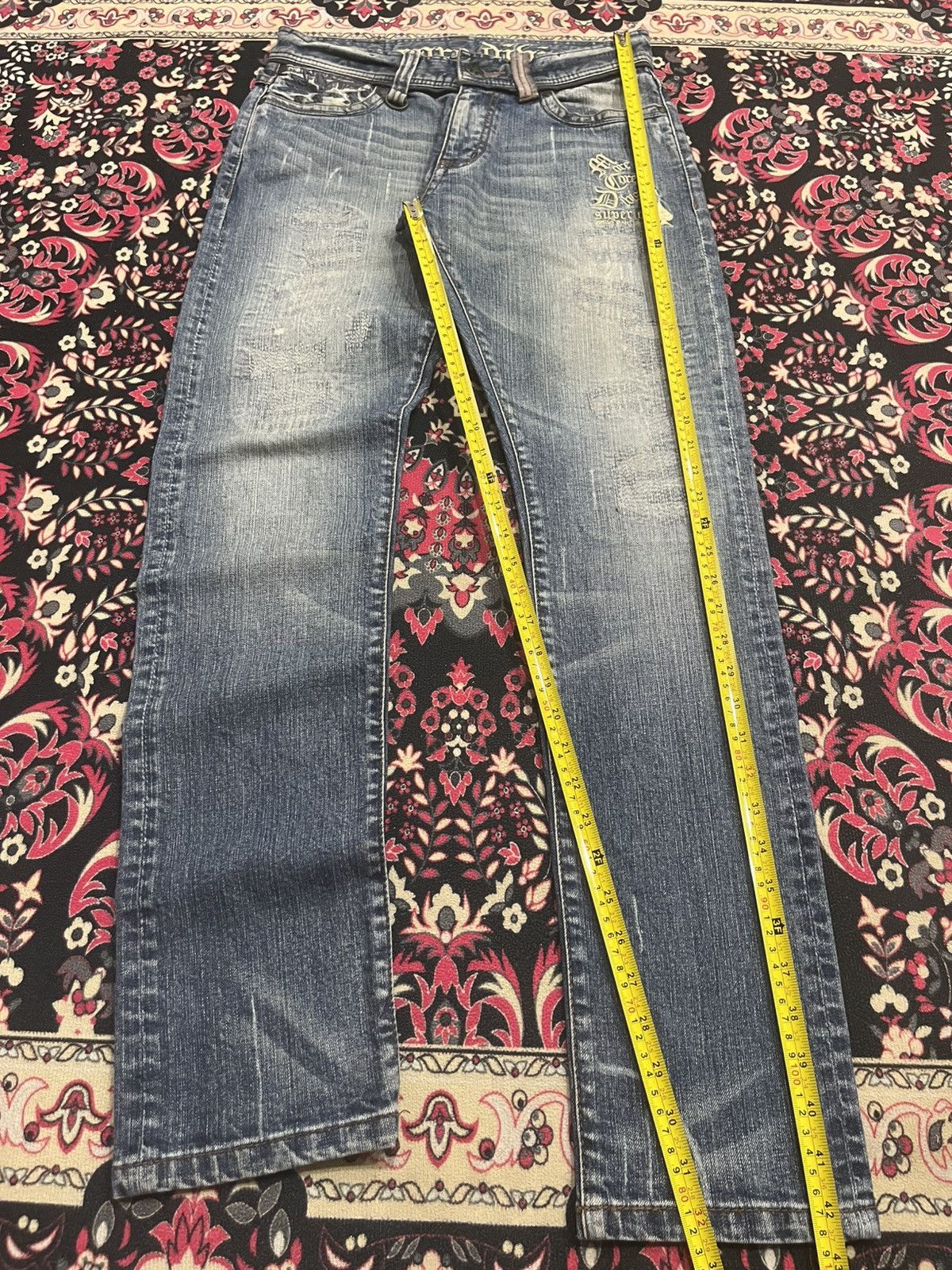 Japanese Brand Vintage Japanese Brand MCD Embroidered Slogan Sashiko Jeans Size US 30 / EU 46 - 16 Thumbnail