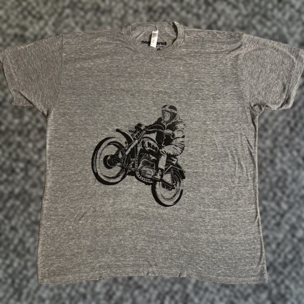 Vintage VINTAGE Nooworks Cyclops Motorcycle Shirt XL Gray Men’s Hand Printed USA Triblend T Size US XL / EU 56 / 4 - 1 Thumbnail