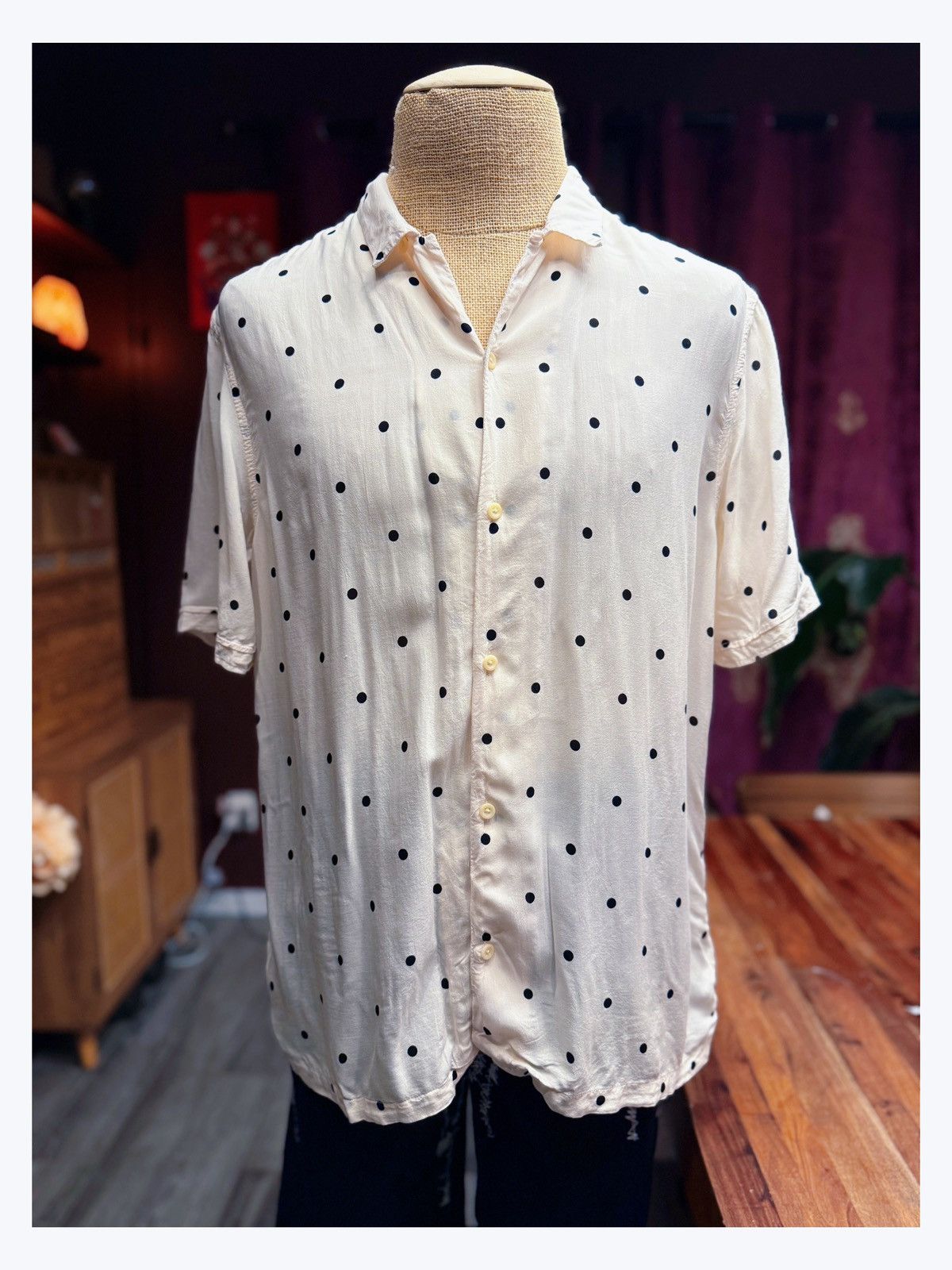 Allsaints AllSaints Men’s Polka Dot Button-Up Shirt Size US XXL / EU 58 / 5 - 1 Thumbnail