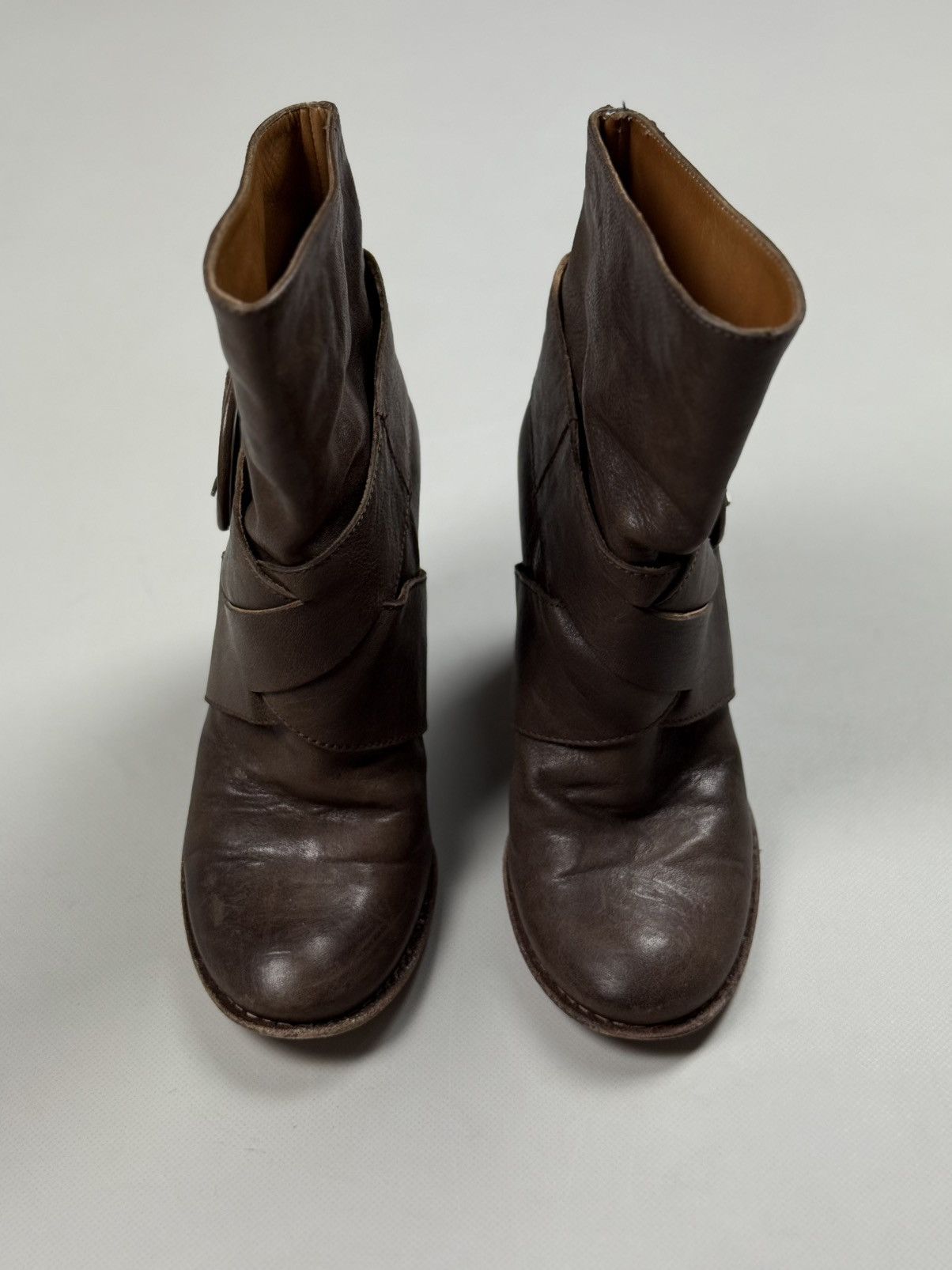 MoMA MOMA Ladies Leather Heeled Avant-Garde Boots Shoes Size 36 Size US 6 / IT 36 - 6 Thumbnail