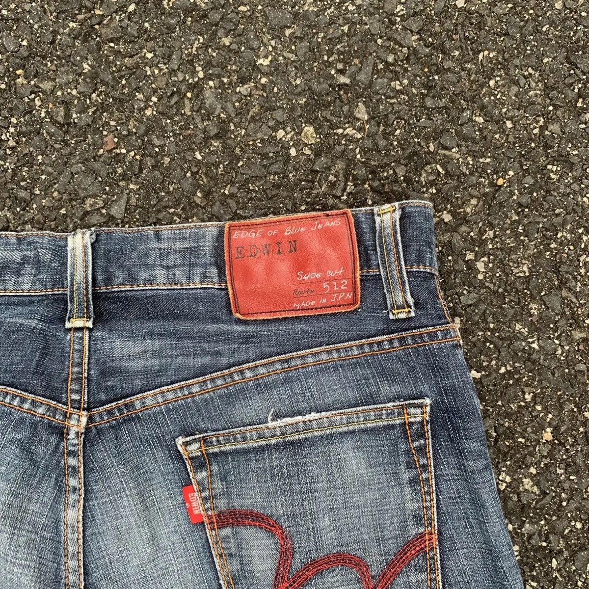 Pro Edge Vintage Edwin 512 Jeans 34x31 Mini Flare Denim Bootcut Pants Size US 34 / EU 50 - 13 Thumbnail