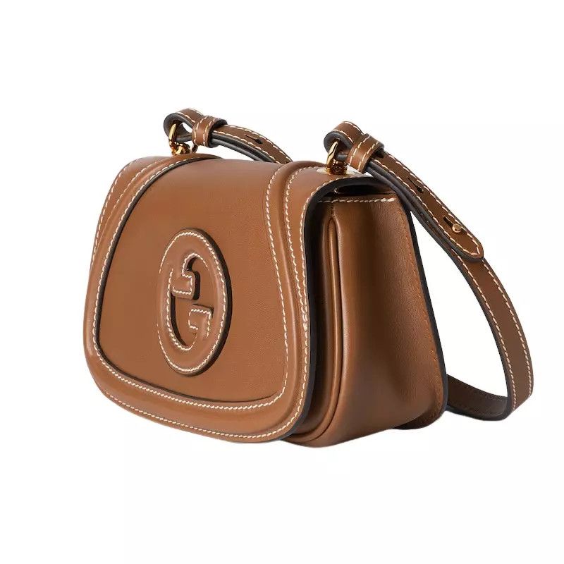 Gucci GUCCI Blondie Small Brown Leather Shoulder Bag Auth Size ONE SIZE - 2 Thumbnail