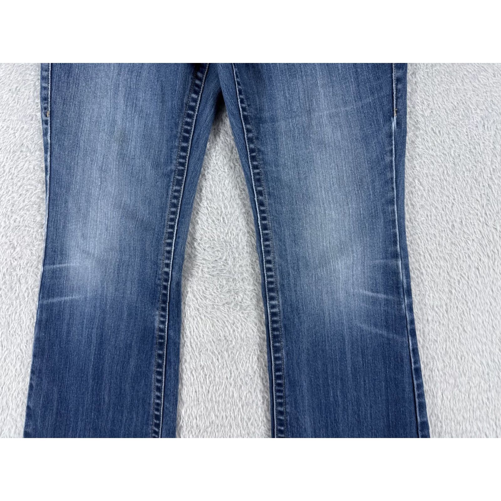Denime Premium Denim Jeans Women 8 Blue Bootcut Mid Rise 28x31 Distressed 5-Pocket Cotton Jeans XS? Size 30" / US 8 / IT 44 - 3 Thumbnail