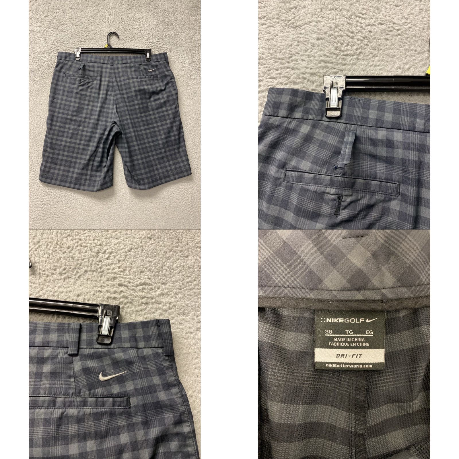 Nike Nike Dri-Fit Golf Shorts Men 38 Dark Gray Elastic Waist Button Closure Breathable Moisture Wicking Athletic Activewear Shorts Size US 38 / EU 54 - 8 Thumbnail
