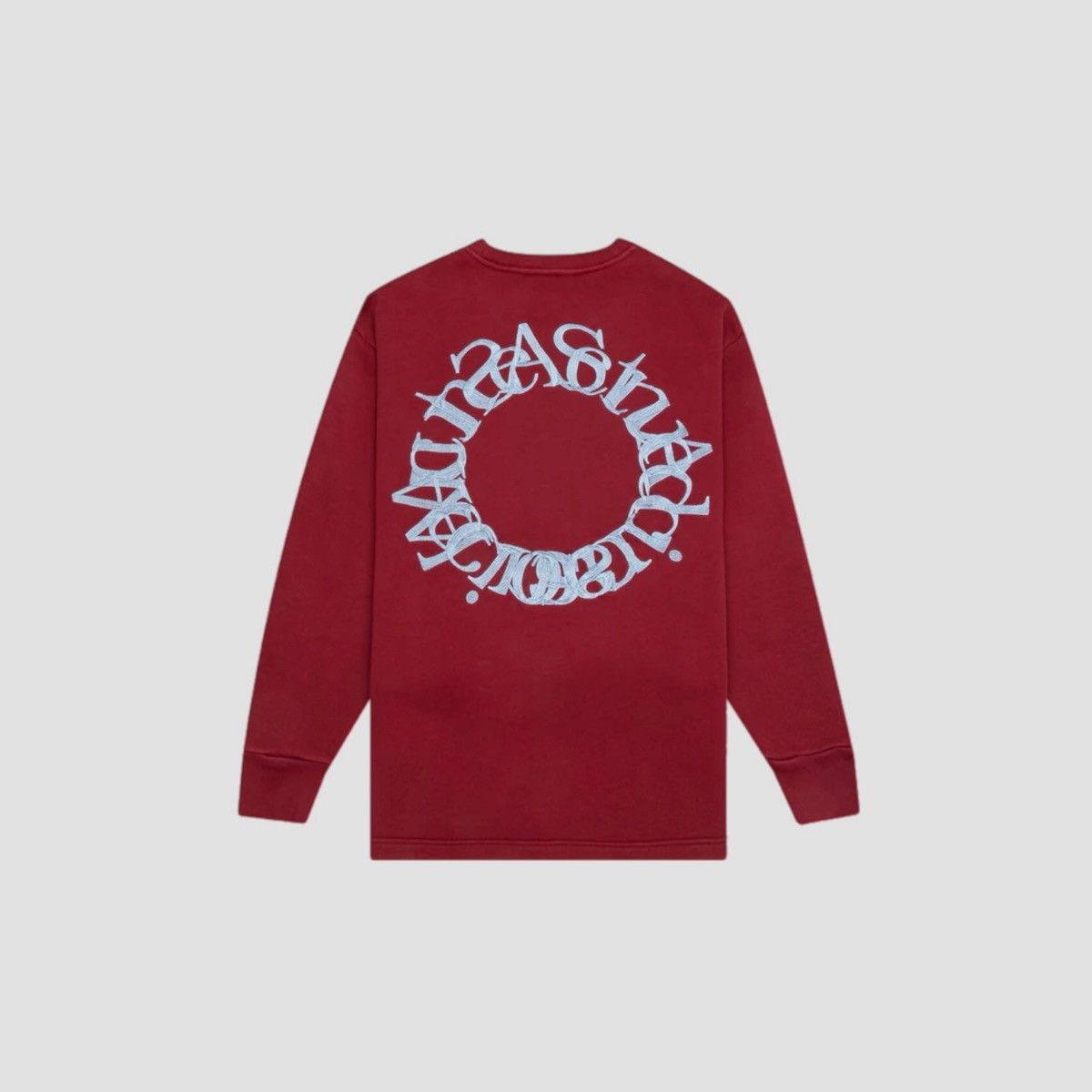 image of Acne Studios Fin Circle Logo Crewneck Sweatshirt in Red, Men's (Size Medium)