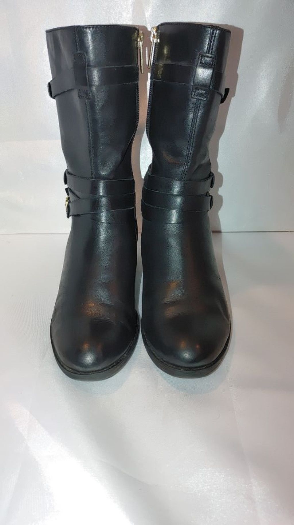 Japanese Brand Bandolino Ursal Mid Shaft Leather Boots Size 7M Size US 7 / IT 37 - 3 Thumbnail